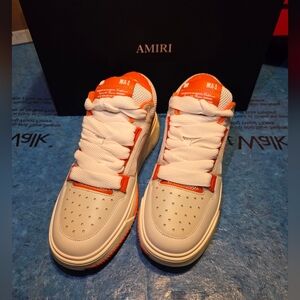 Amiri Orange and White Sneakers